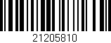 Código de barras (EAN, GTIN, SKU, ISBN): '21205810'