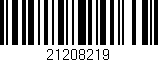 Código de barras (EAN, GTIN, SKU, ISBN): '21208219'