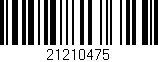 Código de barras (EAN, GTIN, SKU, ISBN): '21210475'