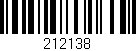Código de barras (EAN, GTIN, SKU, ISBN): '212138'