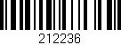 Código de barras (EAN, GTIN, SKU, ISBN): '212236'