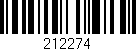 Código de barras (EAN, GTIN, SKU, ISBN): '212274'