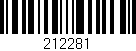 Código de barras (EAN, GTIN, SKU, ISBN): '212281'