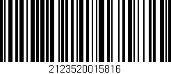 Código de barras (EAN, GTIN, SKU, ISBN): '2123520015816'
