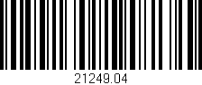 Código de barras (EAN, GTIN, SKU, ISBN): '21249.04'