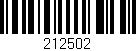 Código de barras (EAN, GTIN, SKU, ISBN): '212502'