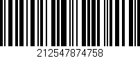 Código de barras (EAN, GTIN, SKU, ISBN): '212547874758'