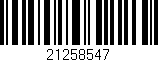 Código de barras (EAN, GTIN, SKU, ISBN): '21258547'