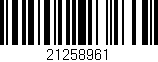 Código de barras (EAN, GTIN, SKU, ISBN): '21258961'