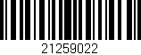 Código de barras (EAN, GTIN, SKU, ISBN): '21259022'