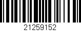 Código de barras (EAN, GTIN, SKU, ISBN): '21259152'