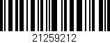 Código de barras (EAN, GTIN, SKU, ISBN): '21259212'