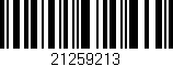 Código de barras (EAN, GTIN, SKU, ISBN): '21259213'
