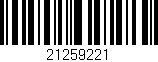 Código de barras (EAN, GTIN, SKU, ISBN): '21259221'