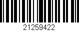 Código de barras (EAN, GTIN, SKU, ISBN): '21259422'