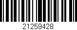 Código de barras (EAN, GTIN, SKU, ISBN): '21259428'