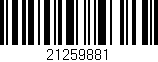 Código de barras (EAN, GTIN, SKU, ISBN): '21259881'