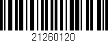 Código de barras (EAN, GTIN, SKU, ISBN): '21260120'