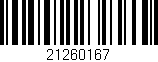 Código de barras (EAN, GTIN, SKU, ISBN): '21260167'