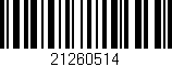 Código de barras (EAN, GTIN, SKU, ISBN): '21260514'