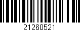 Código de barras (EAN, GTIN, SKU, ISBN): '21260521'