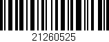 Código de barras (EAN, GTIN, SKU, ISBN): '21260525'