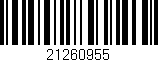 Código de barras (EAN, GTIN, SKU, ISBN): '21260955'