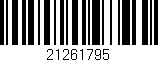 Código de barras (EAN, GTIN, SKU, ISBN): '21261795'