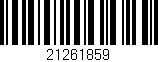 Código de barras (EAN, GTIN, SKU, ISBN): '21261859'