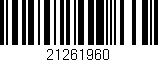 Código de barras (EAN, GTIN, SKU, ISBN): '21261960'