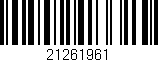 Código de barras (EAN, GTIN, SKU, ISBN): '21261961'