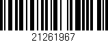 Código de barras (EAN, GTIN, SKU, ISBN): '21261967'