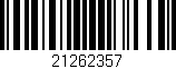 Código de barras (EAN, GTIN, SKU, ISBN): '21262357'