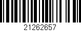 Código de barras (EAN, GTIN, SKU, ISBN): '21262657'