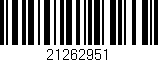 Código de barras (EAN, GTIN, SKU, ISBN): '21262951'