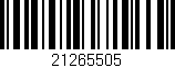 Código de barras (EAN, GTIN, SKU, ISBN): '21265505'