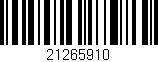 Código de barras (EAN, GTIN, SKU, ISBN): '21265910'