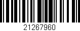 Código de barras (EAN, GTIN, SKU, ISBN): '21267960'