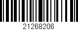 Código de barras (EAN, GTIN, SKU, ISBN): '21268206'