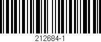Código de barras (EAN, GTIN, SKU, ISBN): '212684-1'