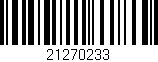 Código de barras (EAN, GTIN, SKU, ISBN): '21270233'