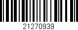 Código de barras (EAN, GTIN, SKU, ISBN): '21270939'