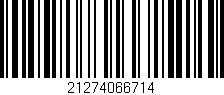 Código de barras (EAN, GTIN, SKU, ISBN): '21274066714'