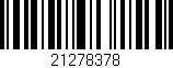 Código de barras (EAN, GTIN, SKU, ISBN): '21278378'