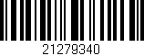 Código de barras (EAN, GTIN, SKU, ISBN): '21279340'