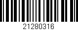 Código de barras (EAN, GTIN, SKU, ISBN): '21280316'