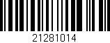 Código de barras (EAN, GTIN, SKU, ISBN): '21281014'
