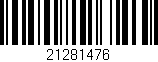 Código de barras (EAN, GTIN, SKU, ISBN): '21281476'