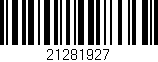 Código de barras (EAN, GTIN, SKU, ISBN): '21281927'