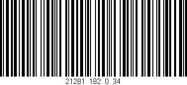 Código de barras (EAN, GTIN, SKU, ISBN): '21281_182_0_34'